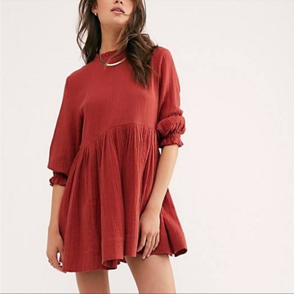 NWT Free People- Living For This Mini Dress -neutral